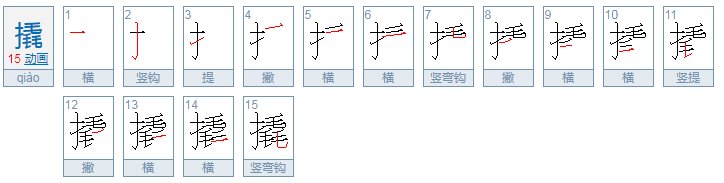 qⅰαo的汉字有哪些？