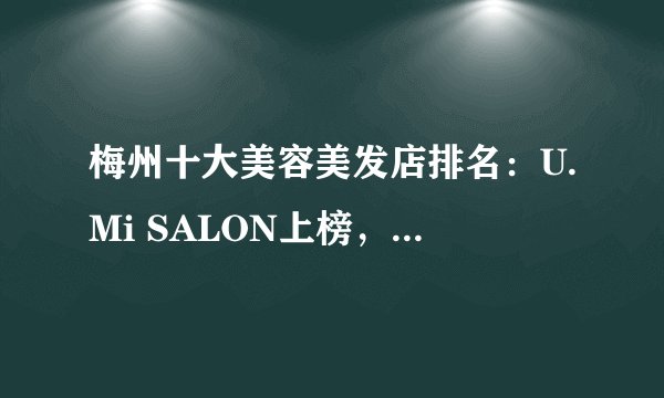 梅州十大美容美发店排名:U.Mi SALON上榜,第6做头疗
