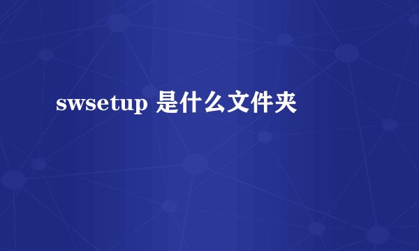 swsetup 是什么文件夹