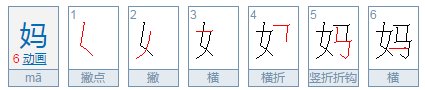 爸爸,妈妈,爷爷,奶奶的笔画是什么?