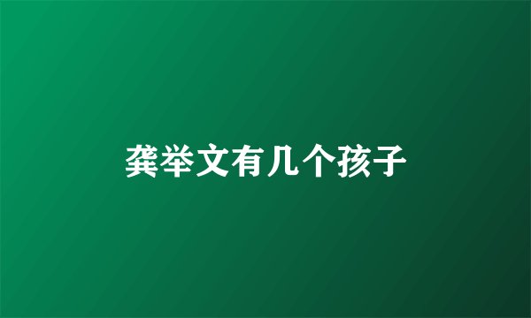 龚举文有几个孩子