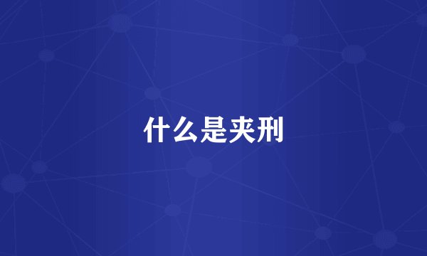 什么是夹刑
