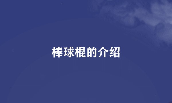棒球棍的介绍