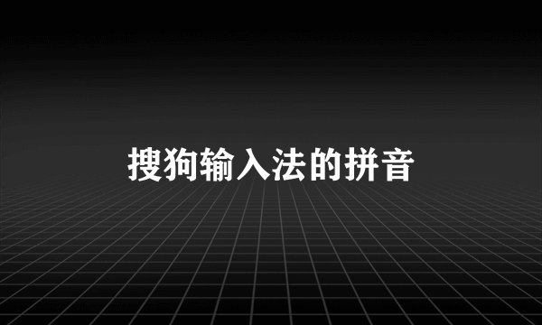 搜狗输入法的拼音