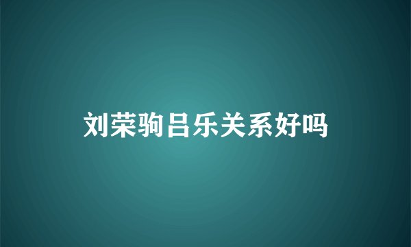 刘荣驹吕乐关系好吗