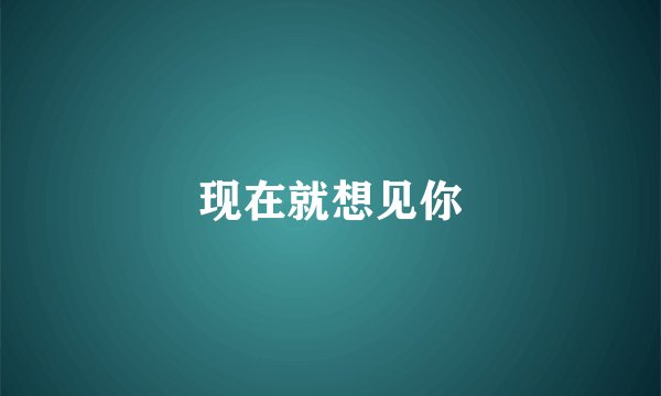 现在就想见你