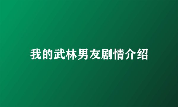 我的武林男友剧情介绍
