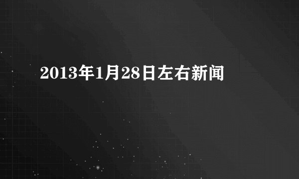 2013年1月28日左右新闻
