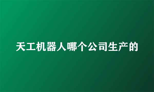 天工机器人哪个公司生产的