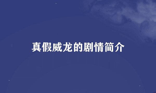 真假威龙的剧情简介