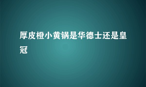 厚皮橙小黄锅是华德士还是皇冠