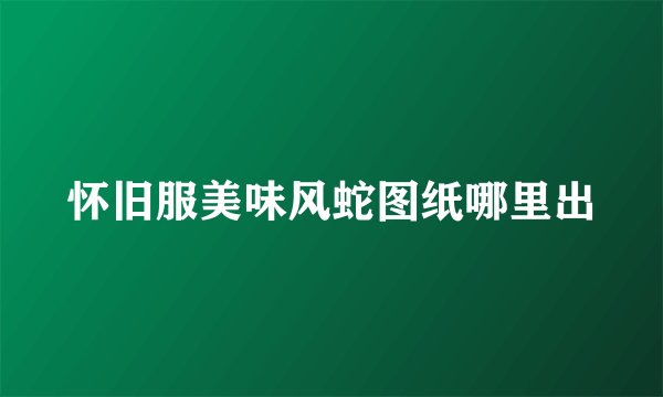 怀旧服美味风蛇图纸哪里出