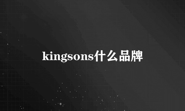 kingsons什么品牌