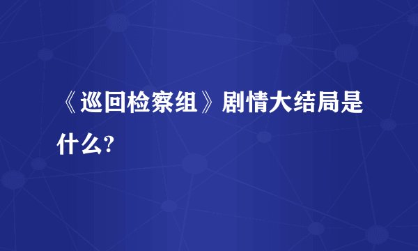 《巡回检察组》剧情大结局是什么?