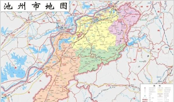 安徽省和16地级市高清行政地图