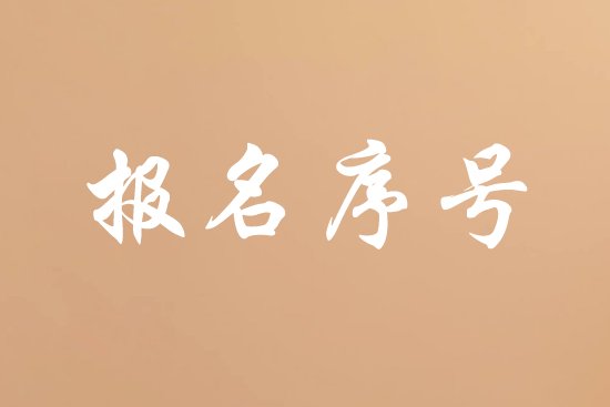 如何查自己的报名序号