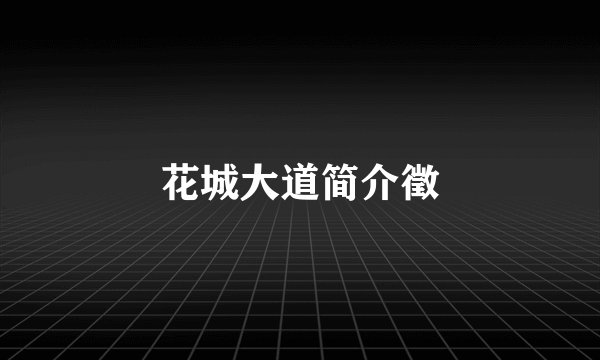 花城大道简介徵