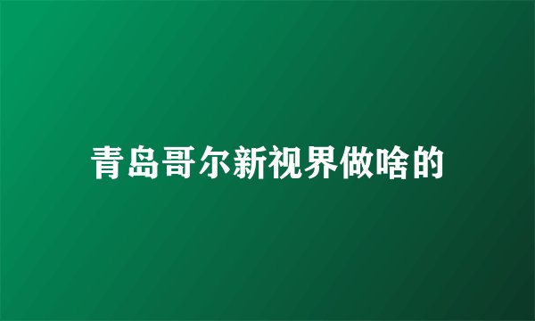青岛哥尔新视界做啥的
