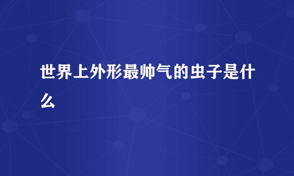 世界上外形最帅气的虫子是什么