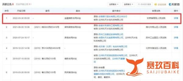 水性科天再被追债近2亿