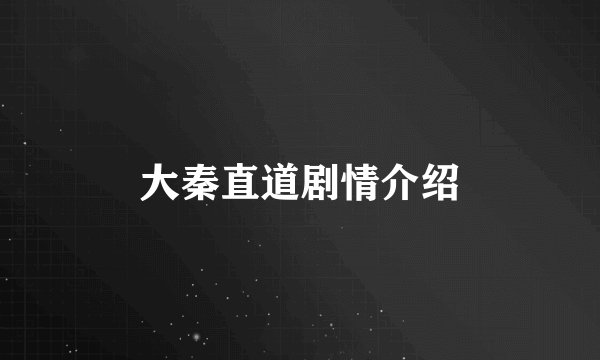 大秦直道剧情介绍