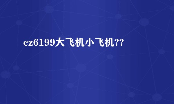 cz6199大飞机小飞机??