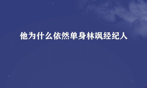 他为什么依然单身林飒经纪人