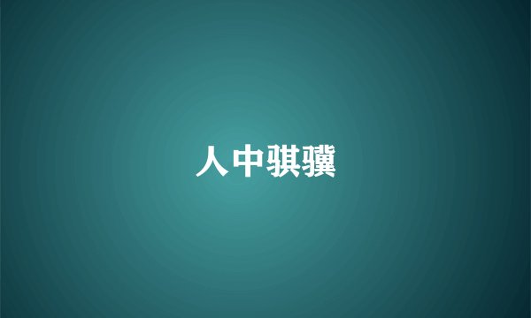 人中骐骥