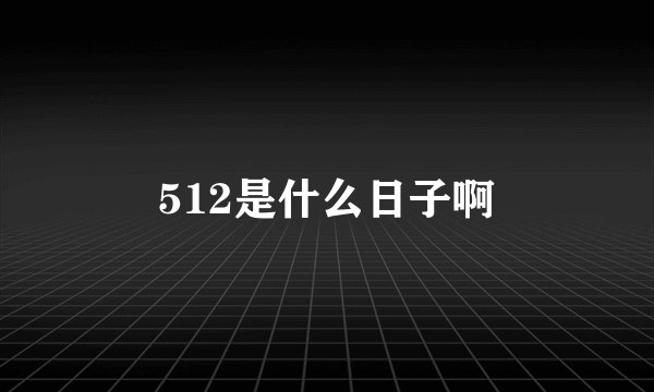 512是什么日子啊