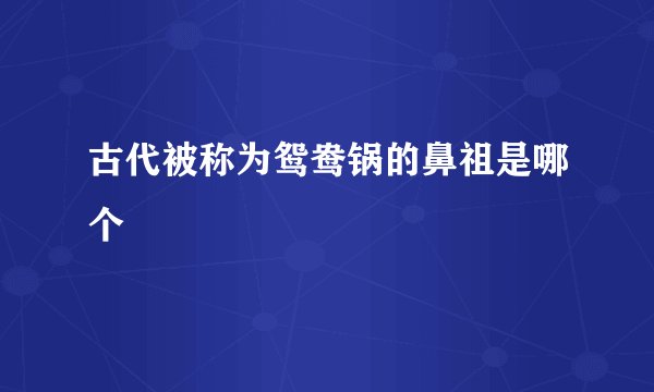 古代被称为鸳鸯锅的鼻祖是哪个