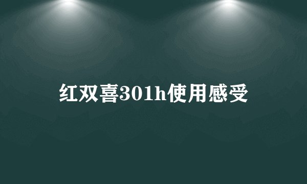 红双喜301h使用感受