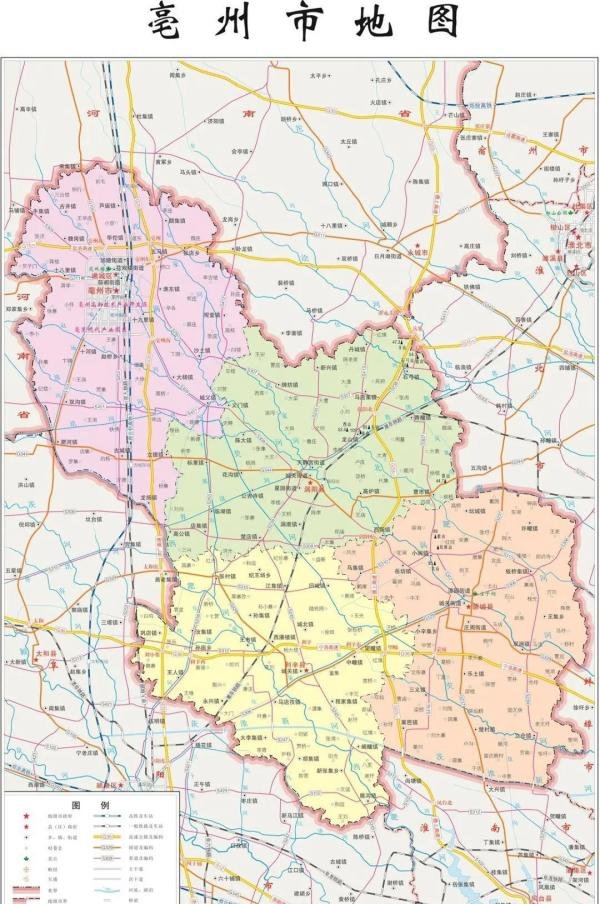 安徽省和16地级市高清行政地图