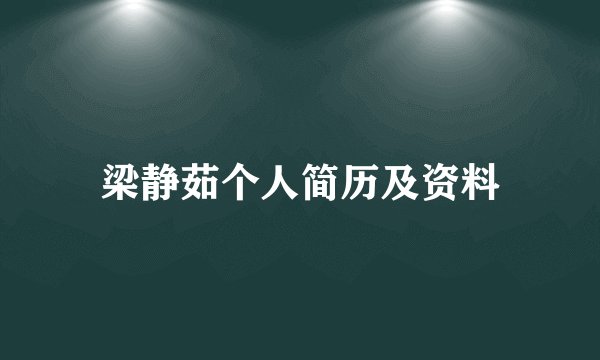 梁静茹个人简历及资料