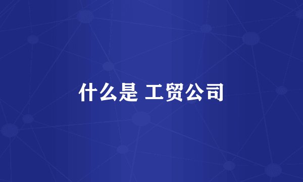 什么是 工贸公司