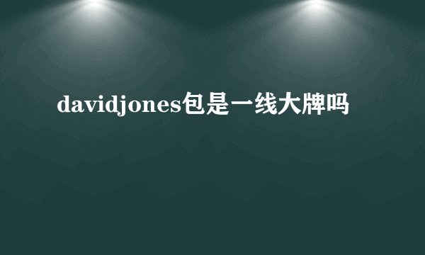 davidjones包是一线大牌吗