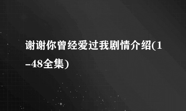 谢谢你曾经爱过我剧情介绍(1-48全集)