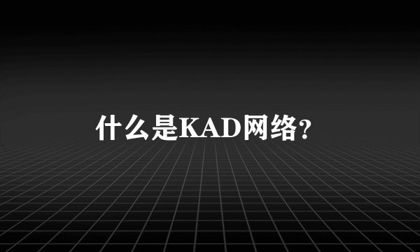 什么是KAD网络？