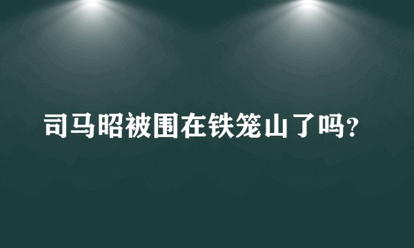 司马昭被围在铁笼山了吗？