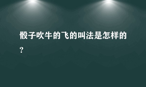 骰子吹牛的飞的叫法是怎样的?