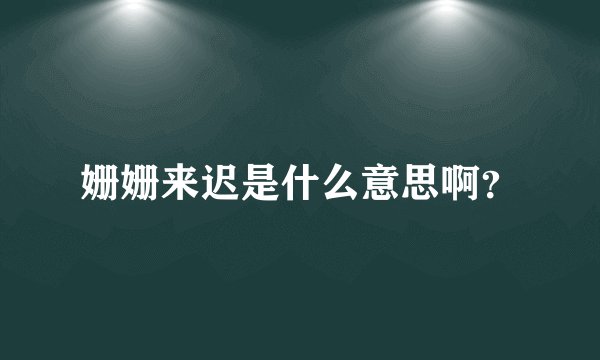 姗姗来迟是什么意思啊？
