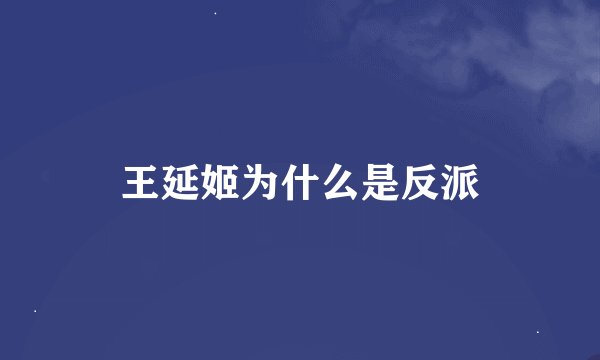 王延姬为什么是反派