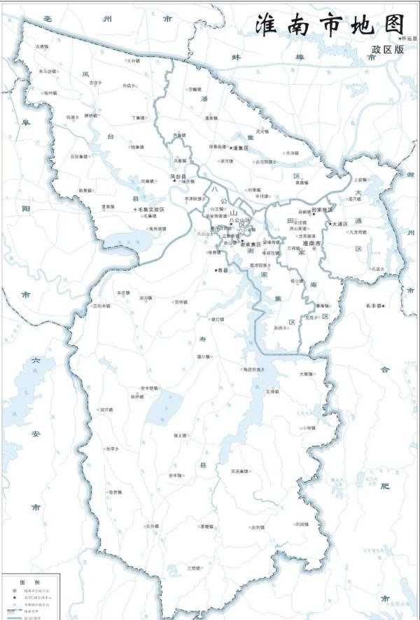 安徽省和16地级市高清行政地图