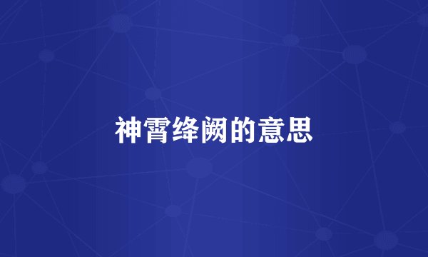 神霄绛阙的意思