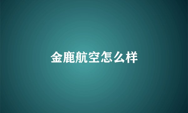 金鹿航空怎么样