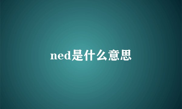 ned是什么意思