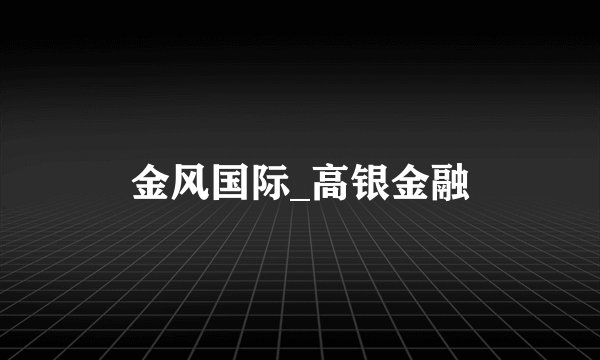金风国际_高银金融