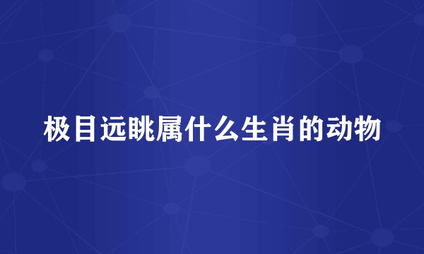 极目远眺属什么生肖的动物