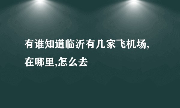 有谁知道临沂有几家飞机场,在哪里,怎么去