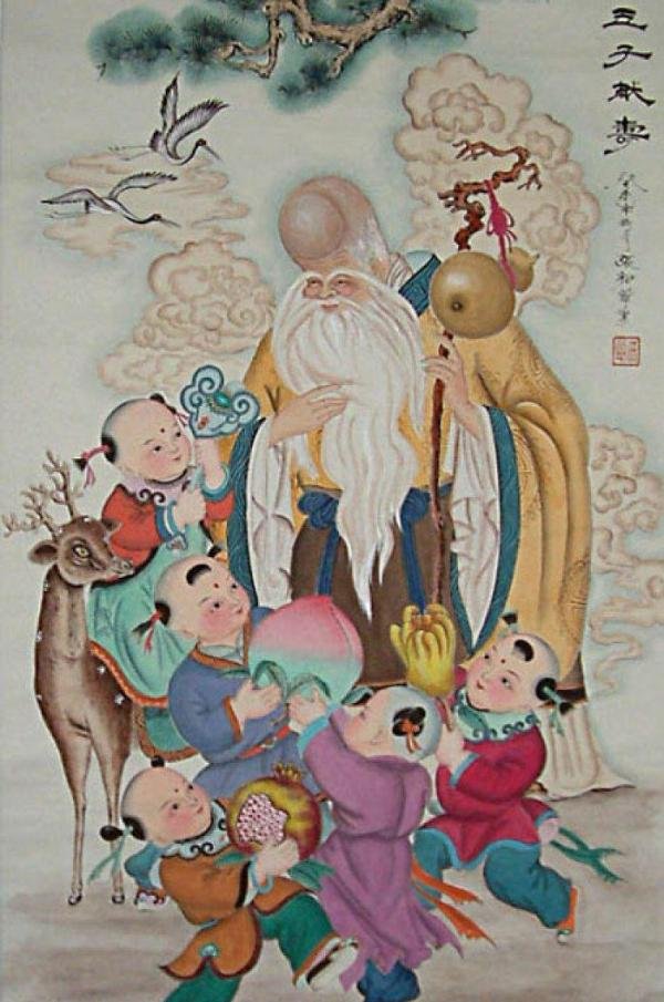 道教神仙：南极仙翁（寿星）