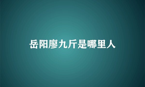 岳阳廖九斤是哪里人